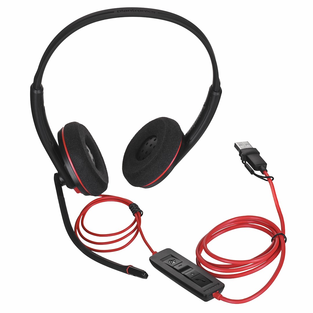 Poly Blackwire 3220 Stereo USB-C Headset +USB-C/A Adapter (Bulk)