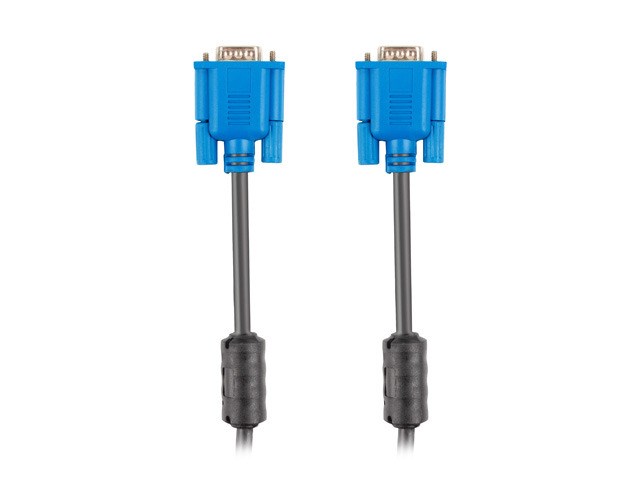 Lanberg CA-VGAC-10CU-0050-BK VGA cable 5 m VGA (D-Sub) Black, Blue