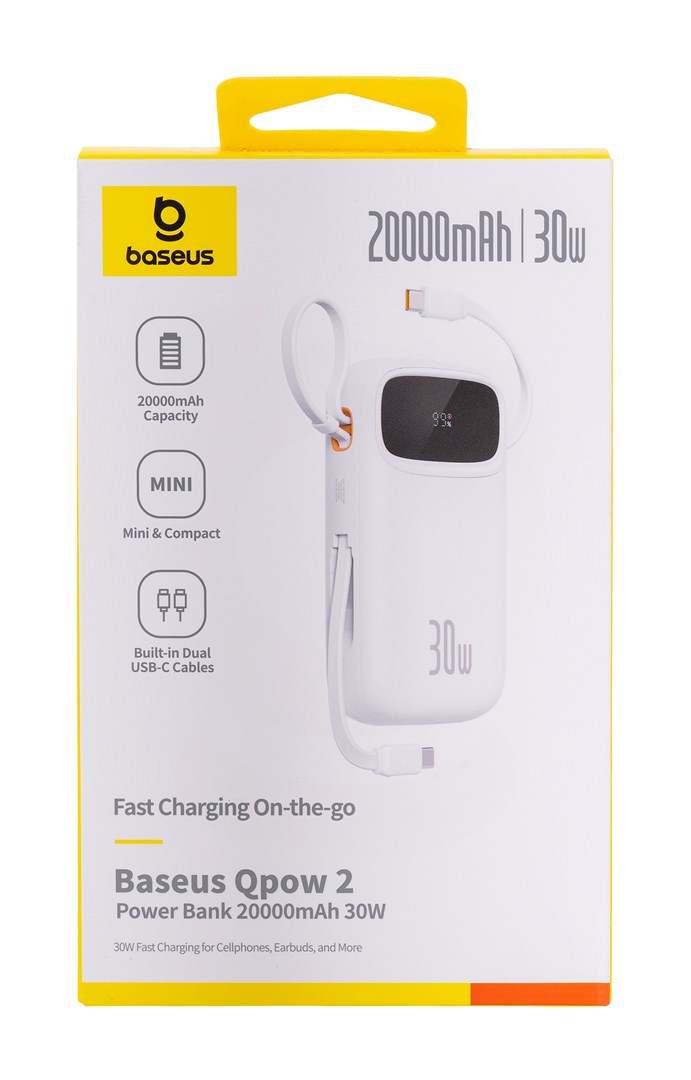 Baseus QPow2 Lithium Polymer (LiPo) 20000 mAh White
