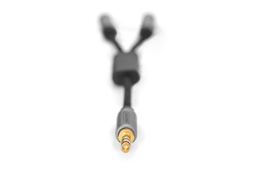 Digitus Audio Headset Adapter, 3.5 mm jack to 2x 3.5 mm socket