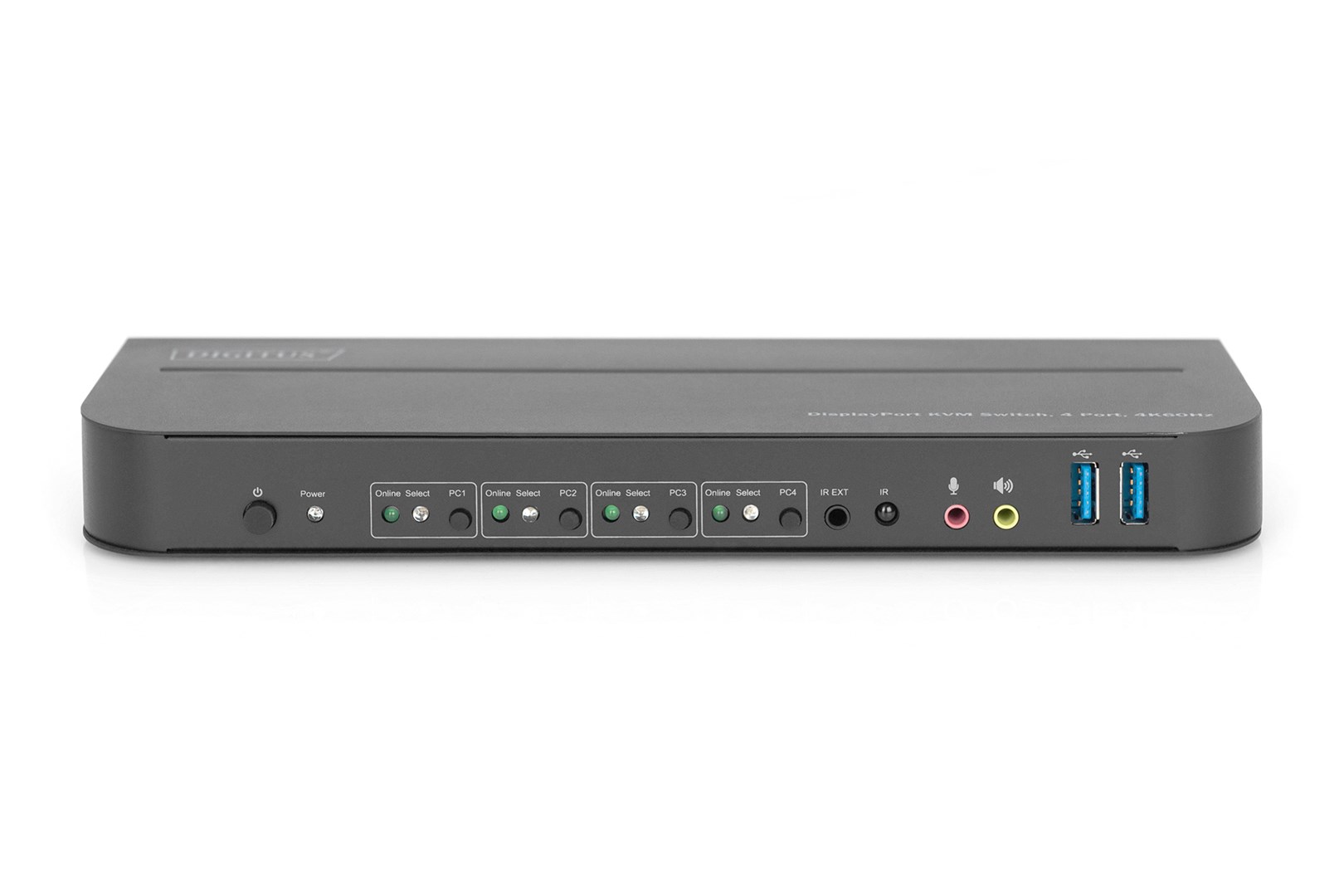 Digitus KVM Switch, 4-Port, 4K60Hz, 4 x DP in, 1 x DP/HDMI out