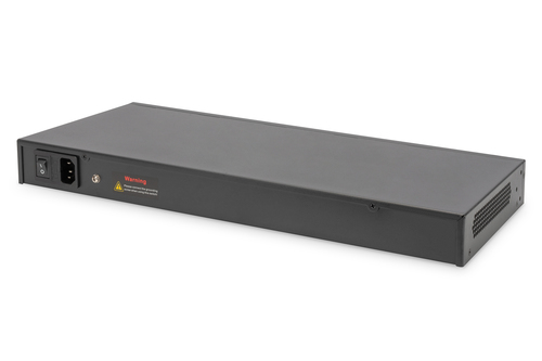 Digitus 24-Port Gigabit PoE Networkswitch,19 Zoll, L2 managed,2 Uplink Ports, SFP, 430 W, af/at