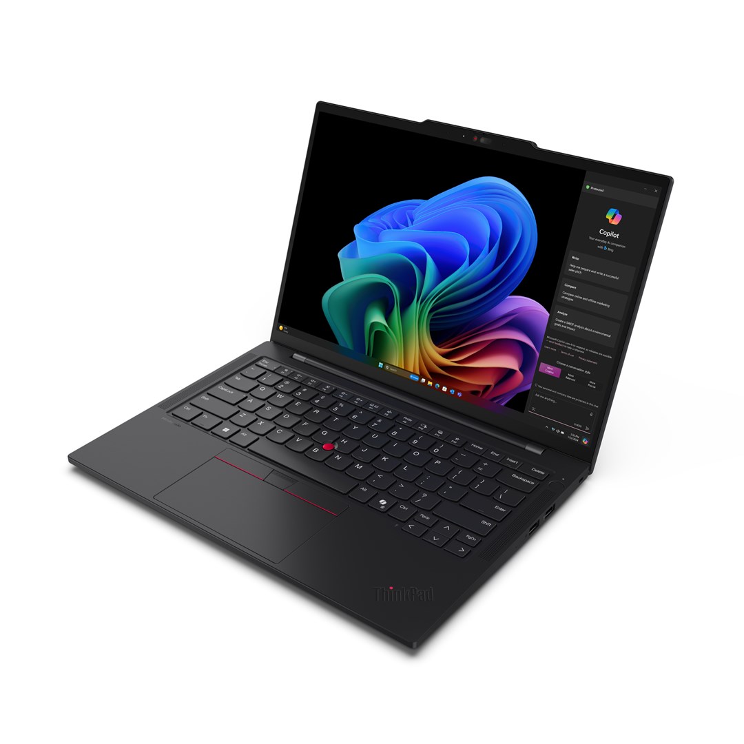Lenovo ThinkPad T14s Gen 6 (Snapdragon) Copilot+ PC Qualcomm Snapdragon X1E-78-100 Laptop 35.6 cm (14") Touchscreen WUXGA 32 GB LPDDR5x-SDRAM 1 TB SSD Wi-Fi 7 (802.11be) Windows 11 Pro US English Black