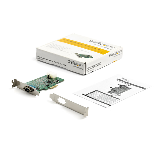 StarTech.com 4-port PCI Express RS232 Serial Adapter Card - PCIe RS232 Serial Host Controller Card - PCIe to Serial DB9 Card - 16950 UART - Expansion Card - Windows/Linux