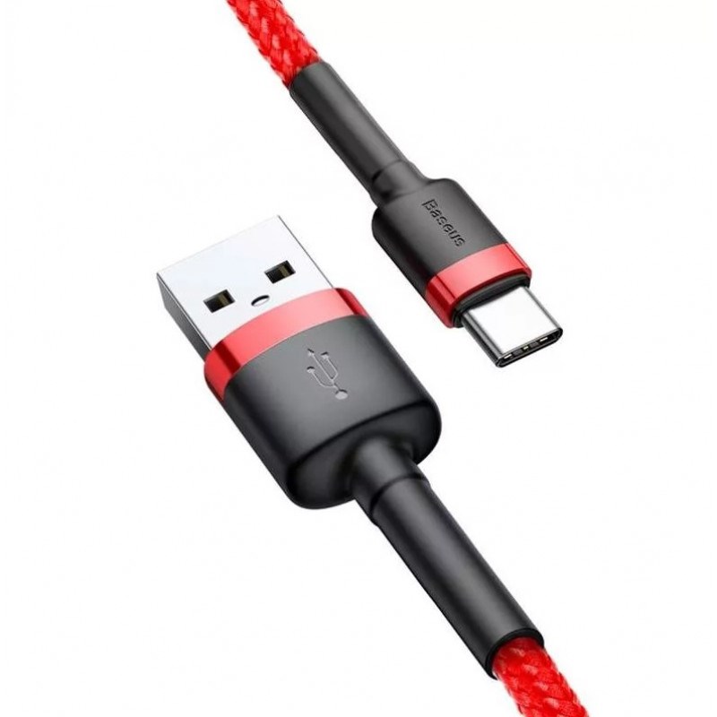 Baseus CATKLF-U09 mobile phone cable Black  Red 3 m USB A USB C