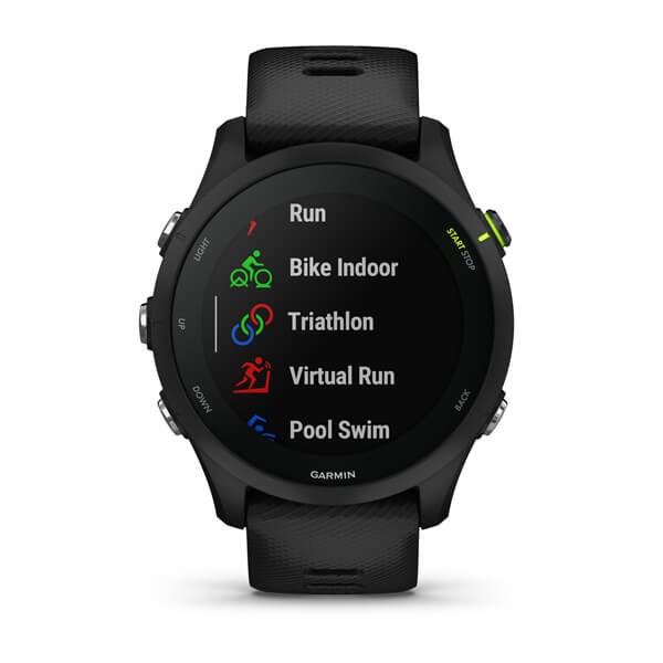 Garmin Forerunner 255 Music 3.3 cm (1.3") MIP 46 mm Digital 260 x 260 pixels Touchscreen Black Wi-Fi GPS (satellite)