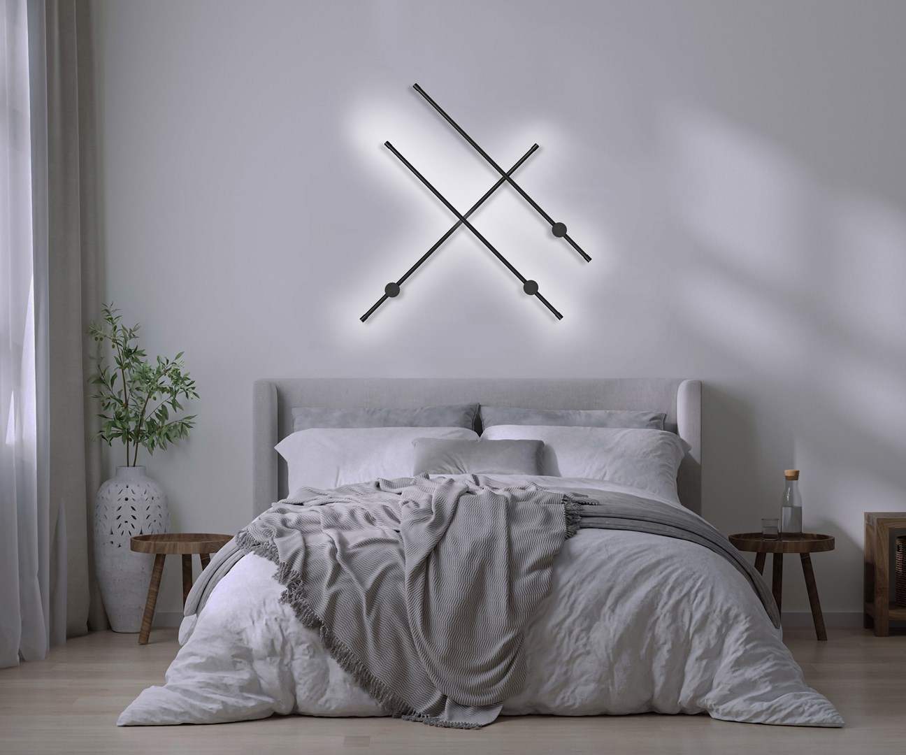 Activejet LED wall lamp AJE-HILTON Black NW