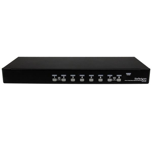 StarTech.com 8 Port 1U Rackmount USB PS/2 KVM Switch with OSD