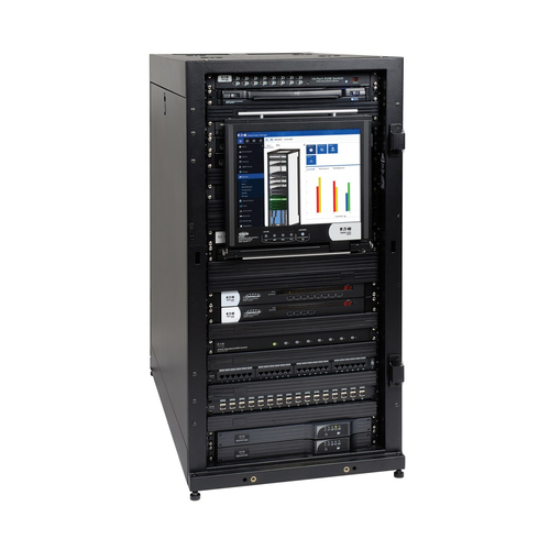 Tripp Lite SR25UB 25U SmartRack Standard-Depth Half-Height Server Rack Enclosure, Doors and Side Panels