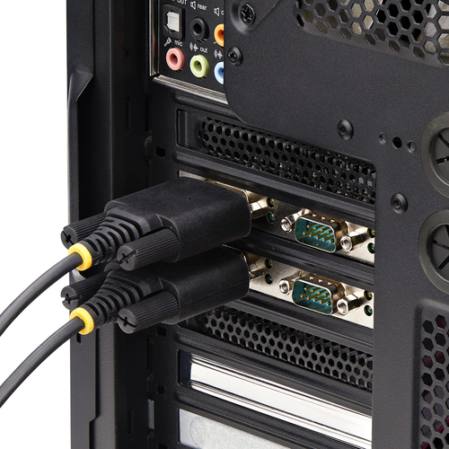 StarTech.com 4-Port Serial PCIe Card, Quad-Port PCI Express to RS232/RS422/RS485 (DB9) Serial Card, Low-Profile Bracket Incl., 16C1050 UART, Windows/Linux, TAA Compliant - Level-4 ESD Protection