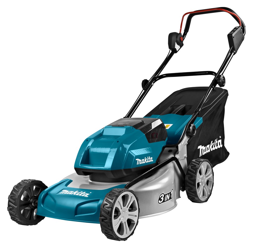 Makita DLM460PT2 lawn mower Walk behind lawn mower Battery Black  Blue  Grey