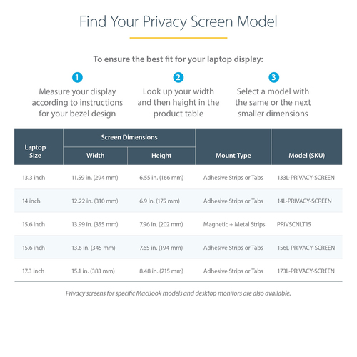 156L-PRIVACY-SCREEN - Computer Systems by StarTech.com