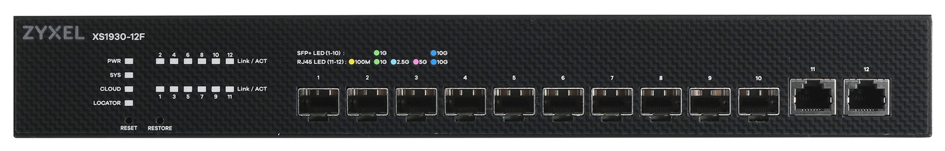 Zyxel XS1930-12F-ZZ0101F network switch Managed L2/L3 Black