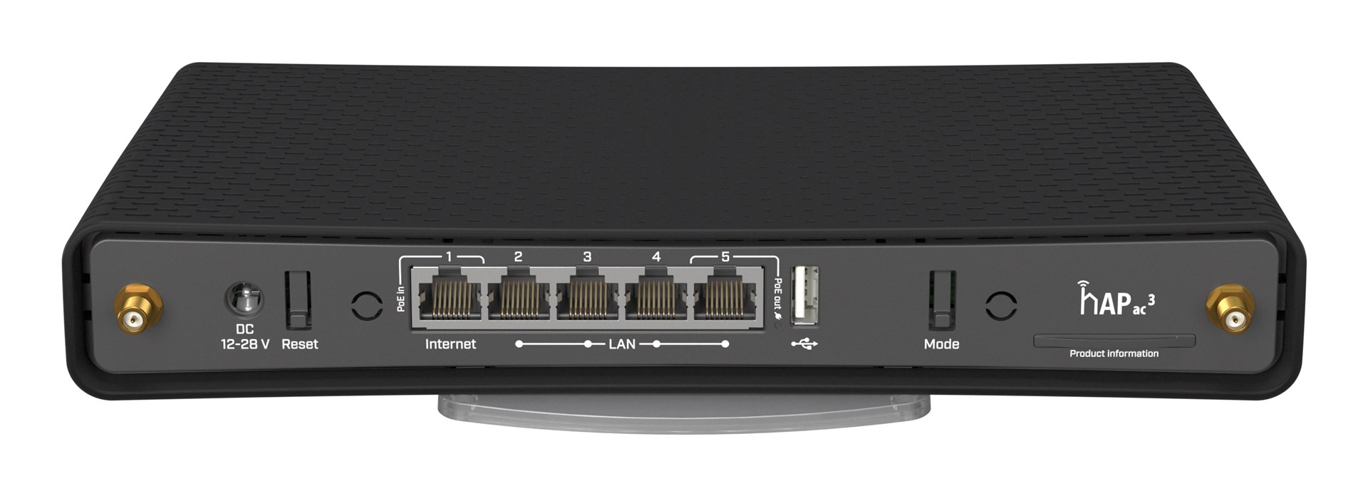 Mikrotik hAP ac³ wireless router Gigabit Ethernet Dual-band (2.4 GHz / 5 GHz) Black