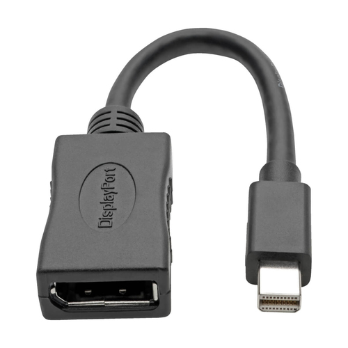 Tripp Lite P139-06N-DP4K6B Keyspan Mini DisplayPort to DisplayPort Adapter, 4K 60 Hz, Black (M/F), 6-in. (15.24 cm)