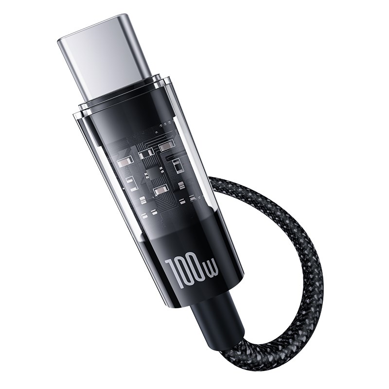 Baseus Gem USB C to USB C fast charging cable 1 m 100 W Black