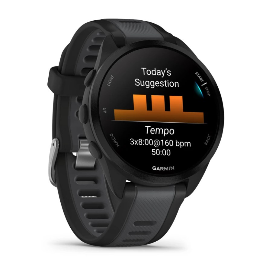 Garmin Forerunner 165 3.05 cm (1.2") AMOLED Digital 390 x 390 pixels Touchscreen Black GPS (satellite)