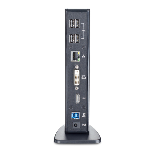 StarTech.com Dual Monitor USB 3.0 Docking Station with HDMI - DVI - 6 x USB Ports~Dual Monitor USB 3.0 Laptop Docking Station with HDMI & DVI/VGA, 6x USB-A Hub, GbE, Audio, Universal Type-A Dock - Windows/macOS/ChromeOS
