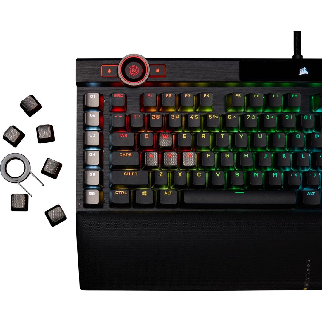Corsair K100 RGB Optical-Mechanical Gaming keyboard USB QWERTZ German Black