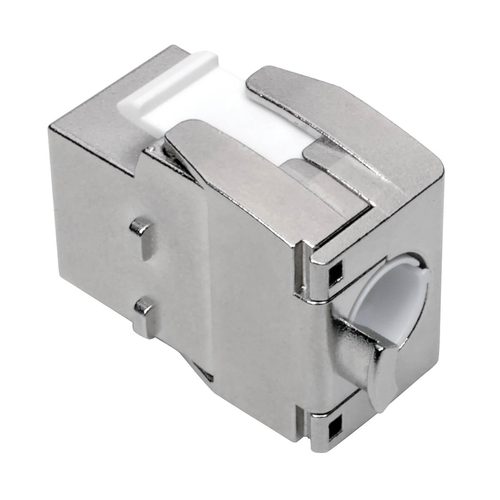 Tripp Lite N238-001-SH-TF Keystone Jack Cat6a/Cat6/Cat5e, RJ45, Shielded, Dust Cap - Toolless, PoE/PoE+ Compliant, TAA