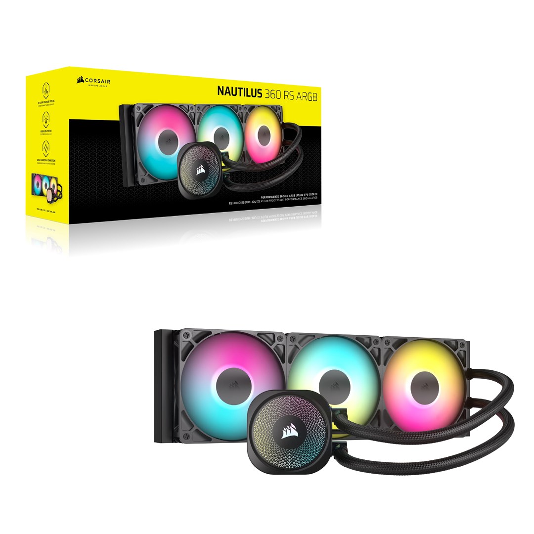 Corsair Nautilus 360 RS ARGB Processor Air cooler Black