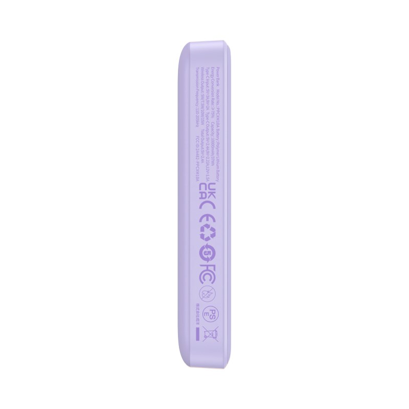 Baseus P10059001513-00 Lithium polymer (LiPo) power bank 10000 mAh Wireless charging Purple