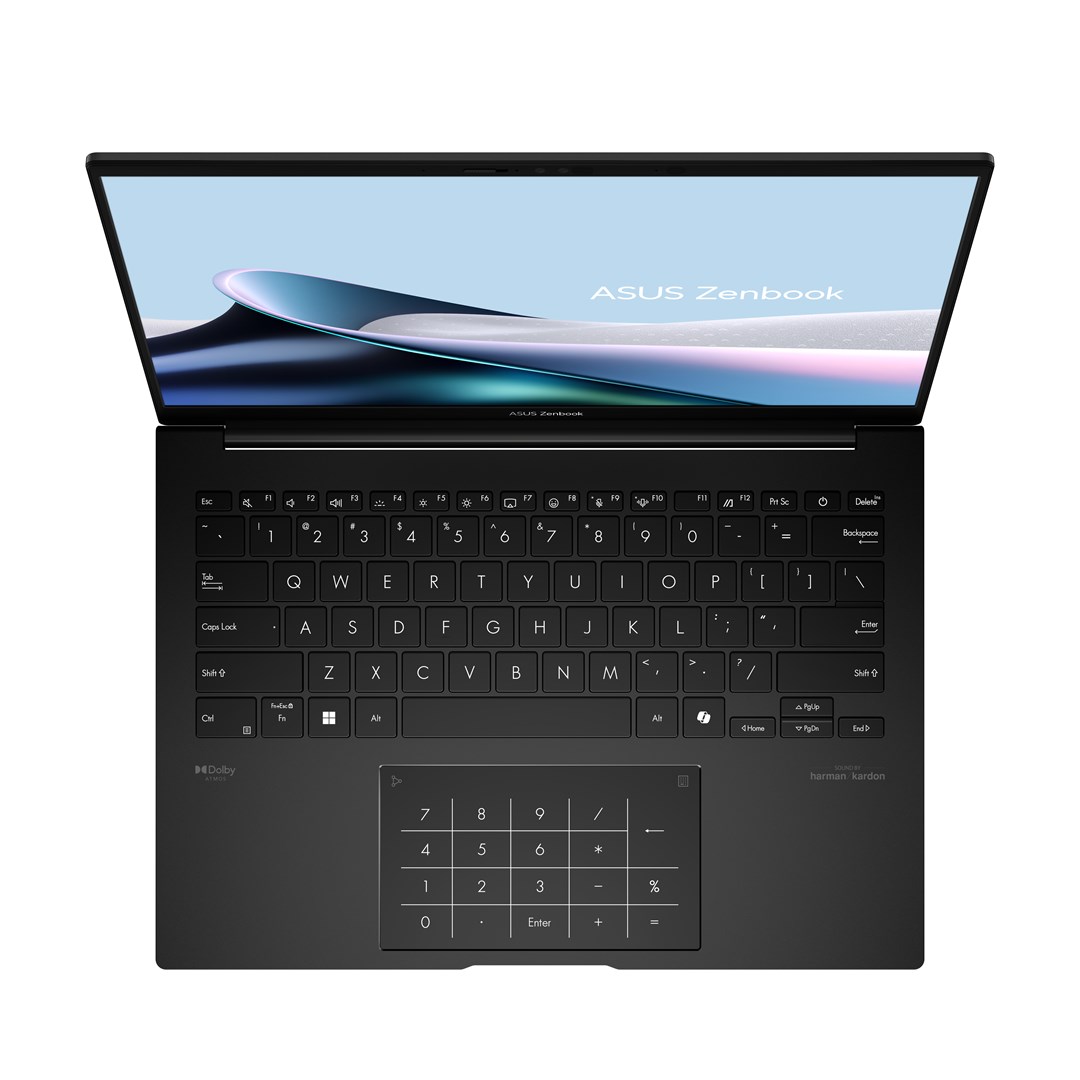ASUS Zenbook 14 OLED UM3406HA-WS74T laptop AMD Ryzen™ 7 8840HS 35.6 cm (14") Touchscreen WUXGA 16 GB LPDDR5x-SDRAM 512 GB SSD Wi-Fi 6E (802.11ax) Windows 11 Home Black