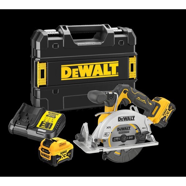DeWALT DCS512P2-QW portable circular saw 14 cm Black  Yellow 3600 RPM
