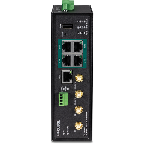 Trendnet TI-WP100 wireless router Gigabit Ethernet Dual-band (2.4 GHz / 5 GHz) Black