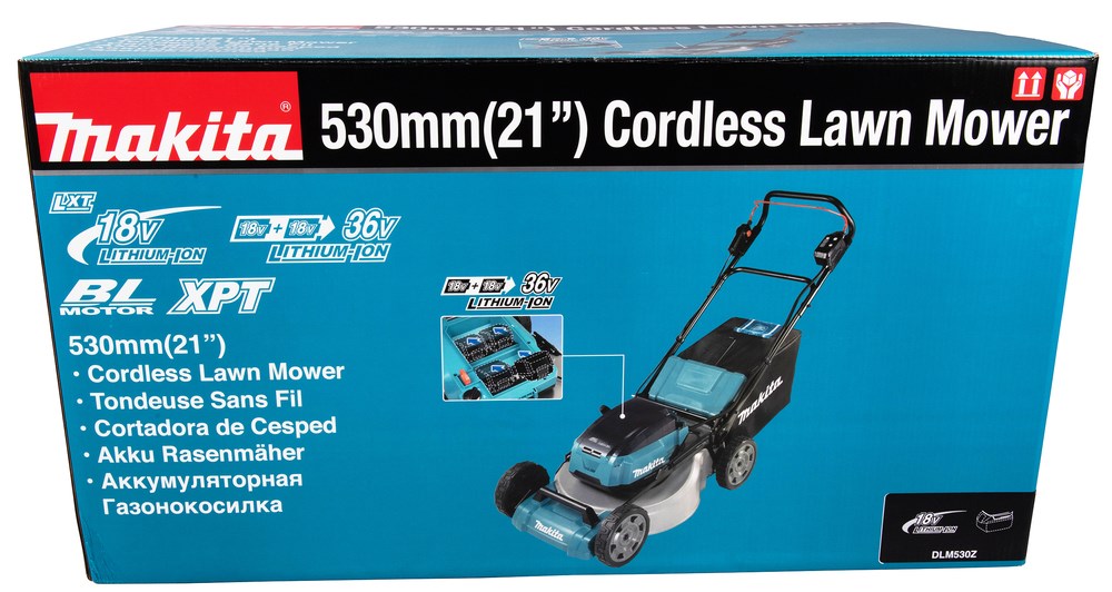 Makita DLM530Z lawn mower Walk behind lawn mower Battery Black  Blue