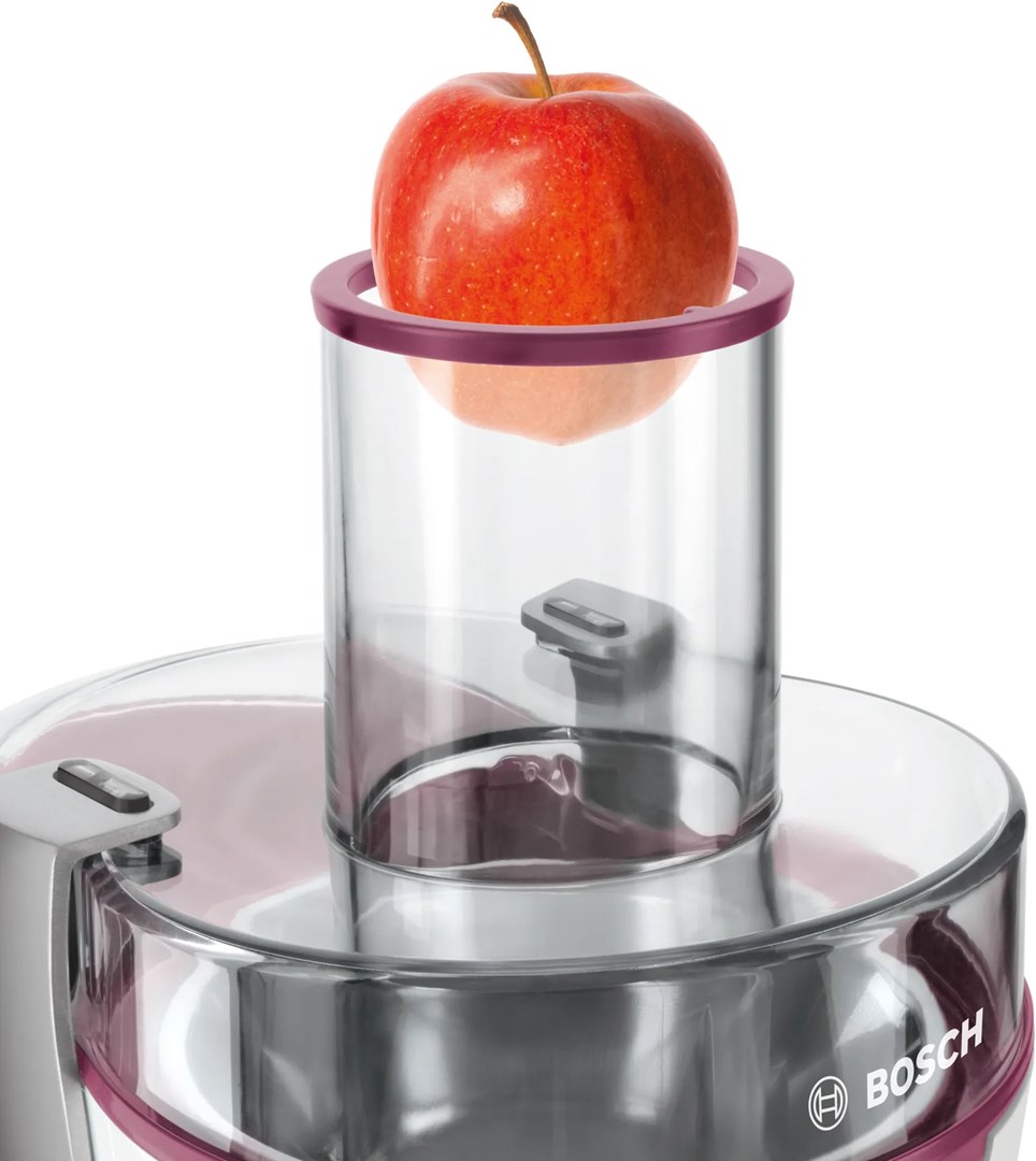 Bosch MES25C0 juice maker Centrifugal juicer 700 W Cherry (fruit), Transparent, White