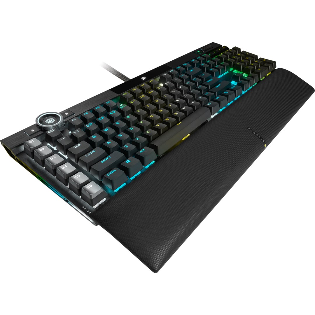Corsair K100 RGB Optical-Mechanical Gaming keyboard USB QWERTZ German Black