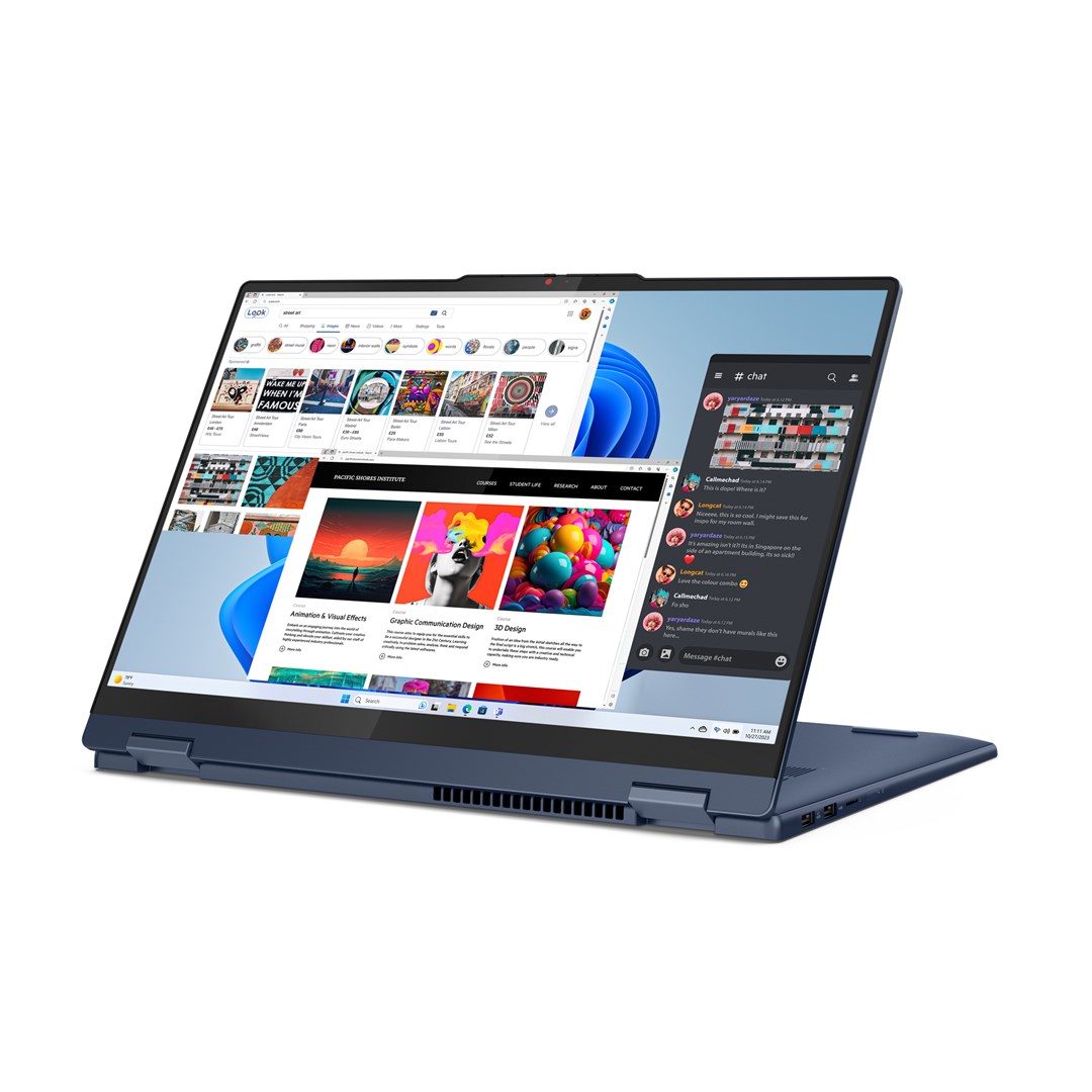 Lenovo IdeaPad 5 Intel Core 7 150U Hybrid (2-in-1) 40.6 cm (16") Touchscreen WUXGA 16 GB LPDDR5x-SDRAM 1 TB SSD Wi-Fi 6 (802.11ax) Windows 11 Home Blue New Repack/Repacked