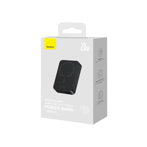 Baseus Magnetic Mini 20000 mAh Wireless charging Black