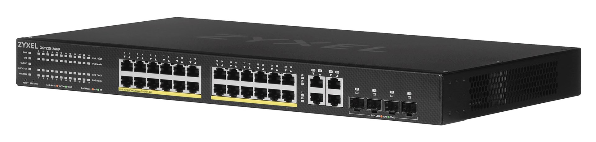 Zyxel GS1920-24HPV2 Managed Gigabit Ethernet (10/100/1000) Power over Ethernet (PoE) Black