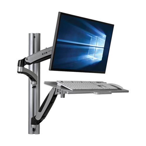 Tripp Lite WWSS1327RWTC Adjustable-Height Wall-Mount Sit-Stand Workstation, Single-Display
