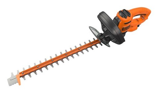 Black & Decker Black + Decker Elektro-Heckenschere (500W  50 cm Schwertlänge  22 mm Schnittstärke  Bügel-Zweithandgriff und transparentem Handschutz  für mittlere bis große Hecken)