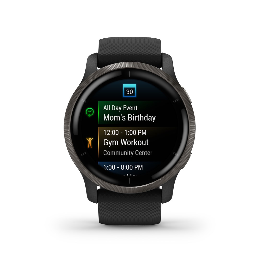 Garmin Venu 2 3.3 cm (1.3") AMOLED 45.4 mm Digital 416 x 416 pixels Touchscreen Wi-Fi GPS (satellite)