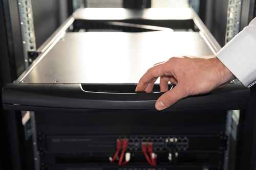 Digitus 19" HD LCD KVM console, 1-port VGA, German keyboard