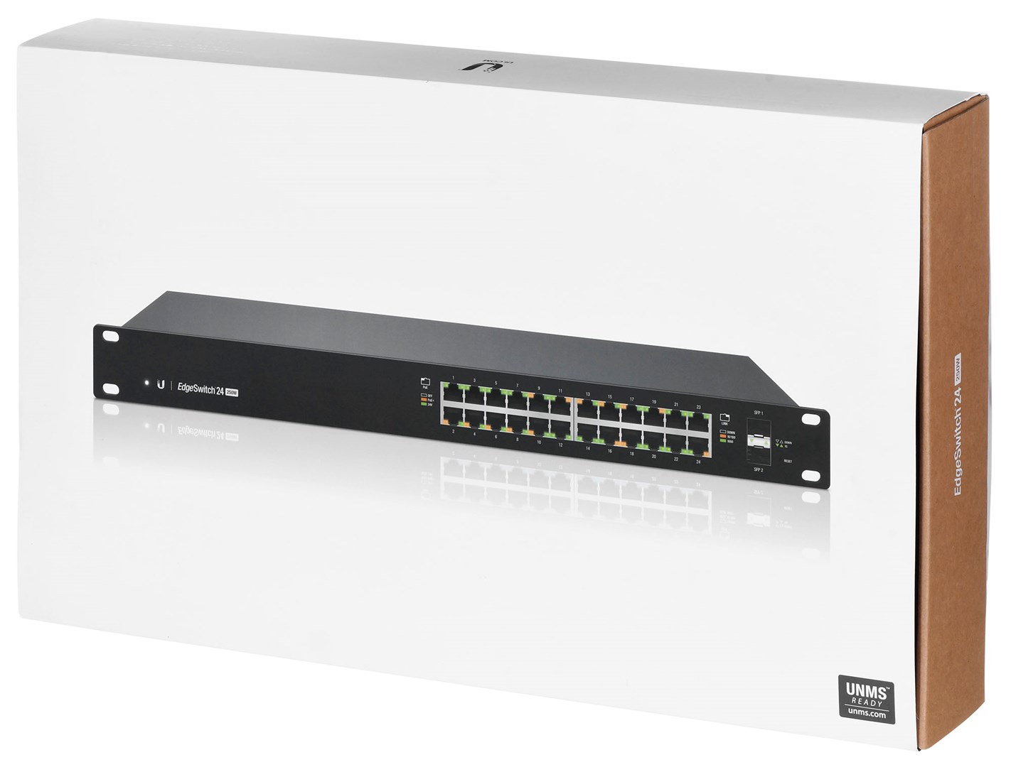 Ubiquiti ES-24-250W network switch Managed L2/L3 Gigabit Ethernet (10/100/1000) Power over Ethernet (PoE) 1U Black