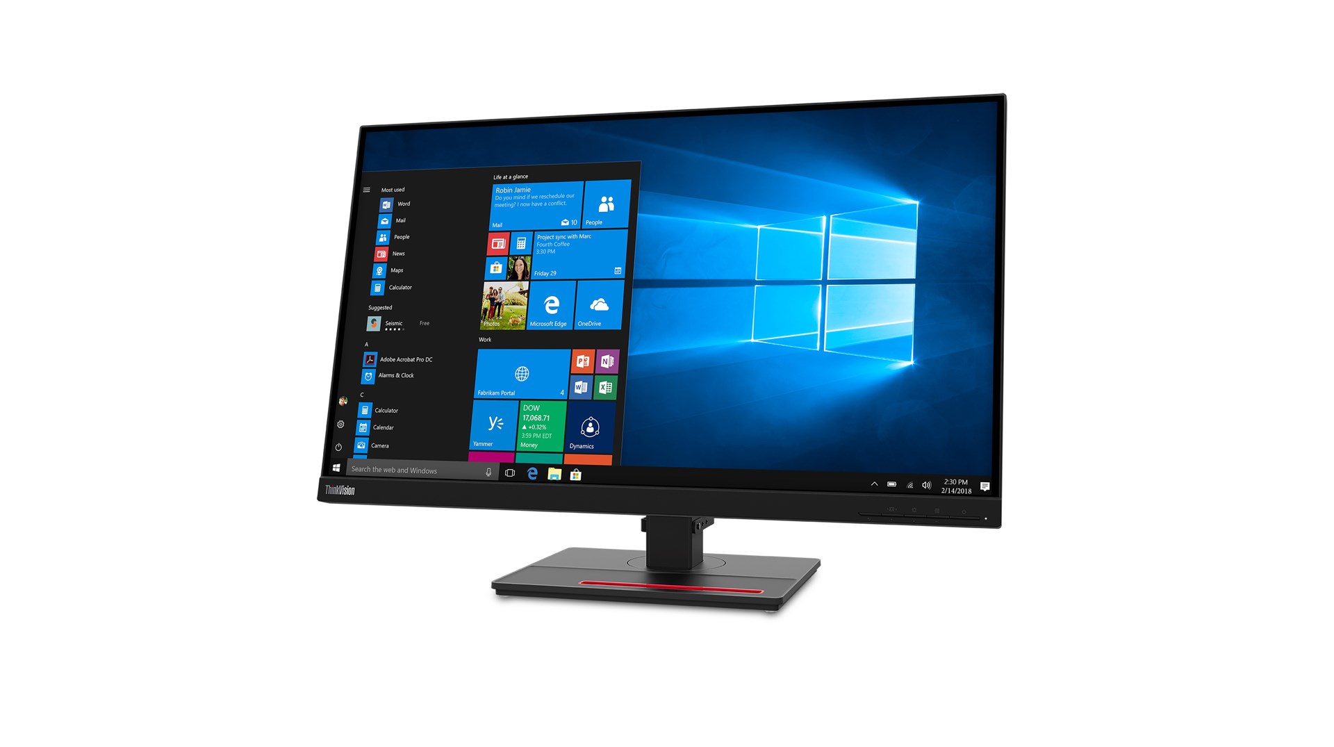 Lenovo ThinkVision T27q-20 68.6 cm (27") 2560 x 1440 pixels Quad HD LCD Black