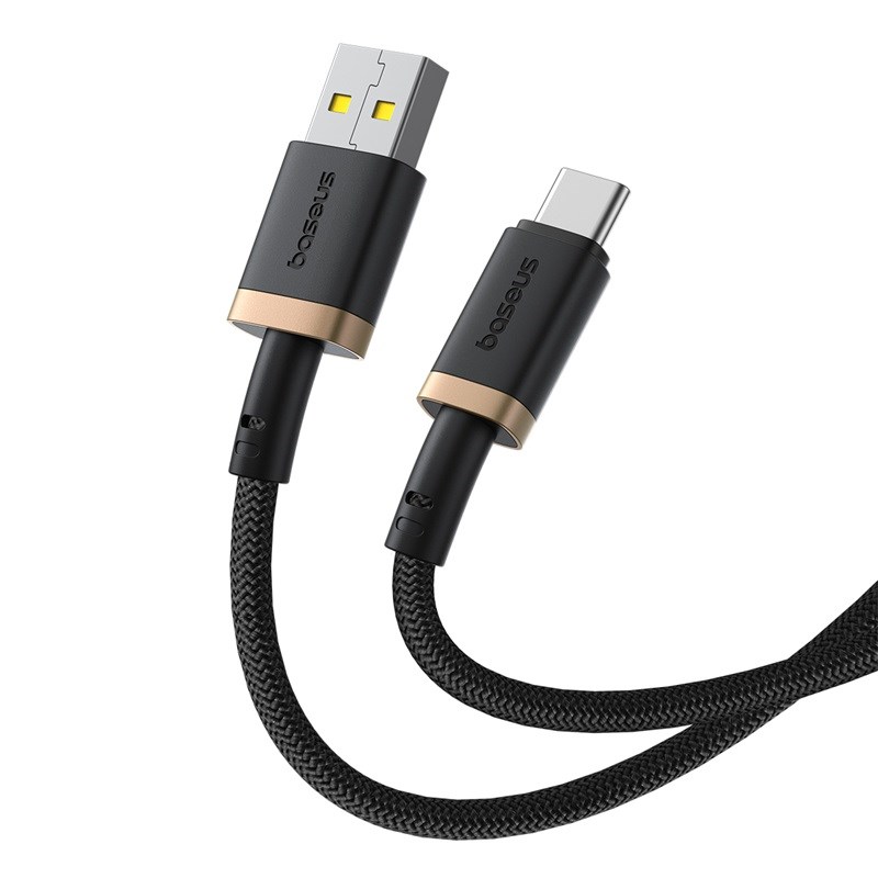 Baseus Dura USB Type A to Type C 60 W fast charging cable 1 m Black  Gold