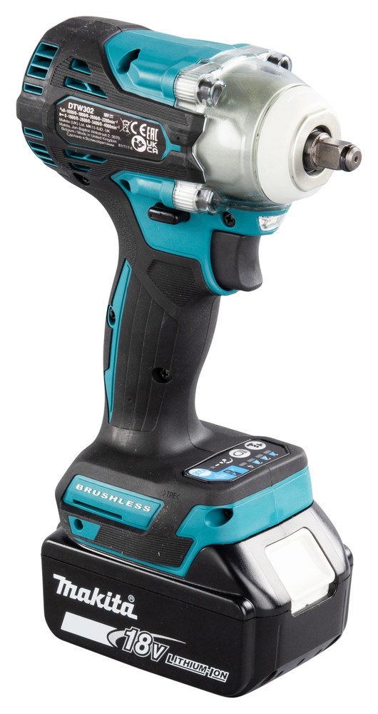 Makita DTW302Z power wrench 3/8  3200 RPM Black  Blue 18 V