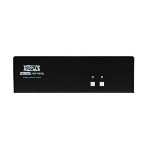 Tripp Lite B002-H2A2-N4 Secure KVM Switch, 2-Port, Dual Head, HDMI to HDMI, 4K, NIAP PP4.0, Audio, TAA