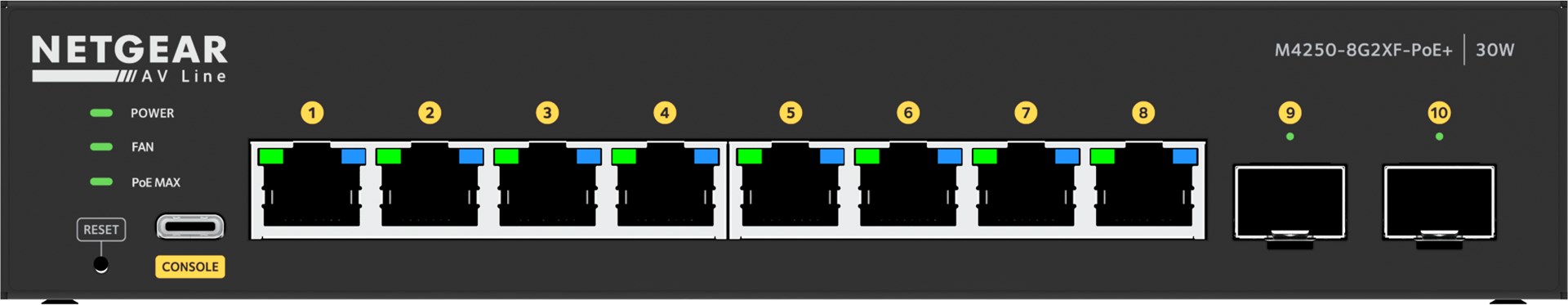 NETGEAR 8x1G PoE+ 220W and 2xSFP+ Managed Switch