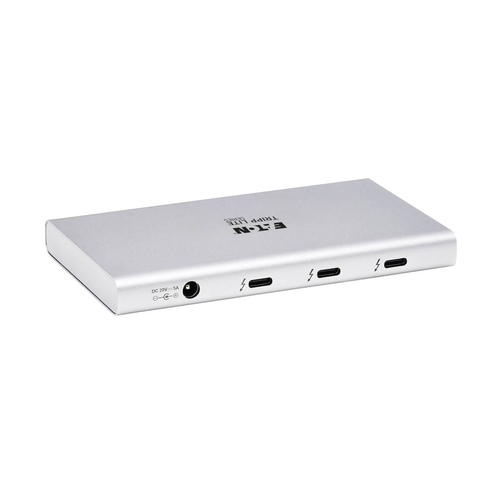 Tripp Lite MTB4-HUB3-01 4-Port Thunderbolt 4 Hub - 8K, 2x 4K 60 Hz, USB 3.2 Gen 2, USB-A Port, 100W Charging, Gray