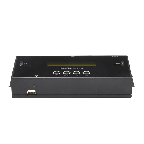 StarTech.com 1:1 Standalone Hard Drive Duplicator and Eraser, SAS and SATA HDD/SSD Cloner/Copier, Hard Drive Duplicator and Sanitizer, LCD Display, TAA Compliant