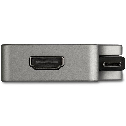StarTech.com USB C Multiport Video Adapter - 4K 60Hz UHD Portable 5-in-1 USB Type C to HDMI 2.0, Mini DisplayPort, VGA or DVI (1080p) - 95W PD Passthrough - Cable Management - Aluminum