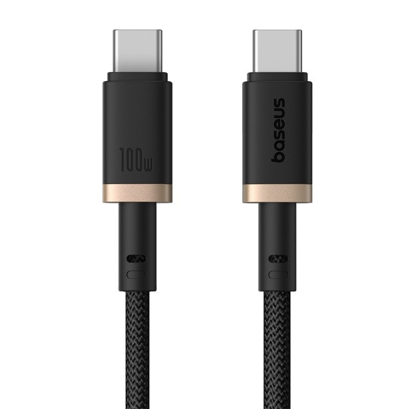 Baseus Dura Type C to Type C 100 W fast charging cable 2 m Black  Gold