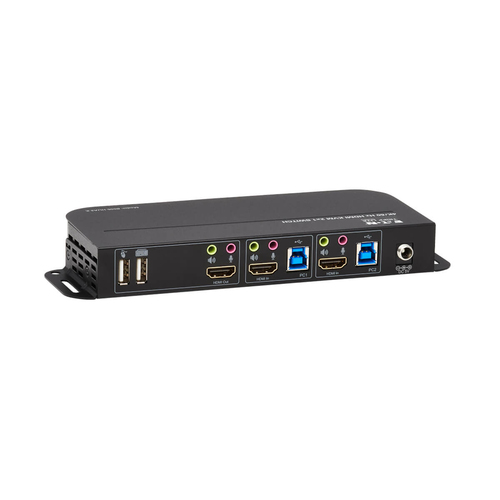 Tripp Lite B005-HUA2-K 2-Port HDMI/USB KVM Switch - 4K 60 Hz, HDR, HDCP 2.2, IR, USB Sharing, USB 3.0 Cables